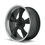 Ridler Type 695, 18X8, 5X127, ET0, CB83.82, Matte Black/Machined Lip - 695-8873MB
