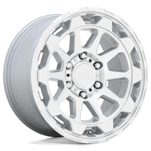 Black Rhino Hard Alloys ROTOR, 20X9, 5X127, ET2, CB71.5, GLOSS SILVER W/MIRROR CUT FACE 2090RTR025127S71