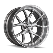 Ridler Type 661, 20X10, 5X120.65, ET0, CB83.82, Gloss Grey With Diamond Cut Face And Lip - 661-2161GGD