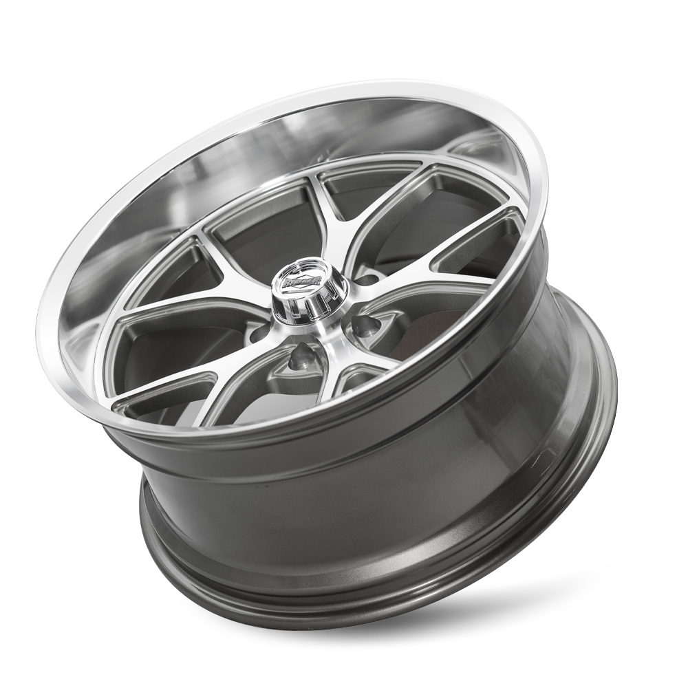 Ridler Type 661, 20X8.5, 5X127, ET0, CB83.82, Gloss Grey With Diamond Cut Face And Lip - 661-2873GGD