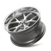 Ridler Type 661, 20X8.5, 5X127, ET0, CB83.82, Gloss Grey With Diamond Cut Face And Lip - 661-2873GGD