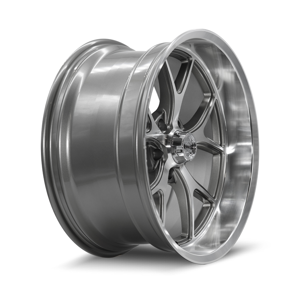 Ridler Type 661, 20X10, 5X120.65, ET0, CB83.82, Gloss Grey With Diamond Cut Face And Lip - 661-2161GGD