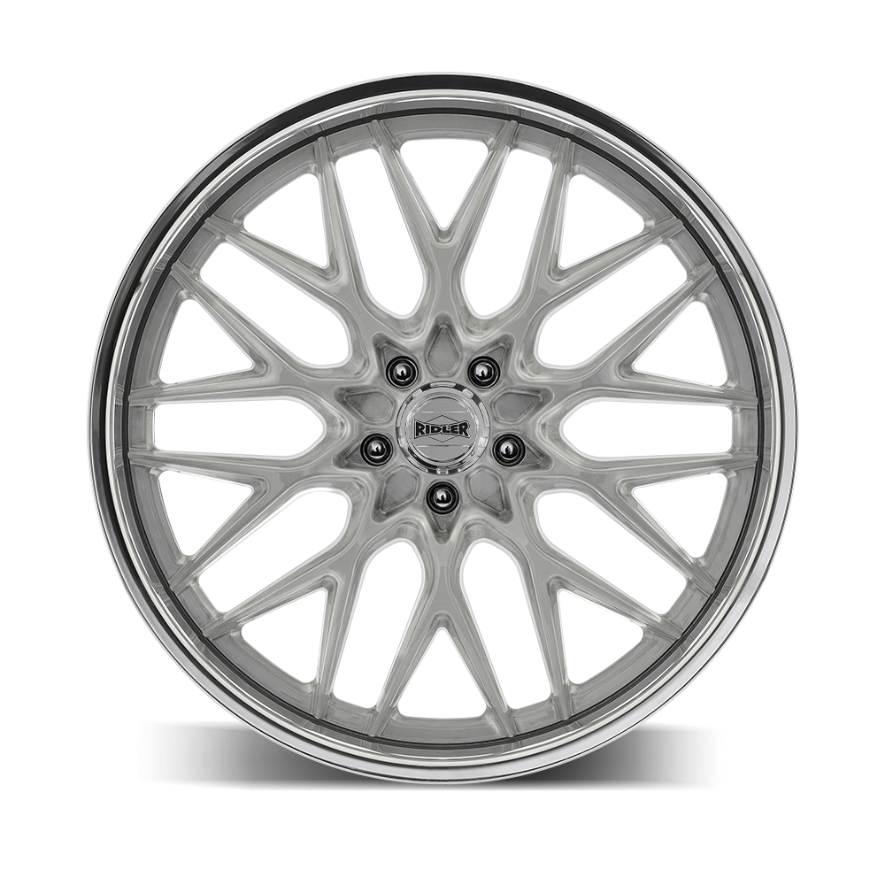 Ridler Type 681, 22X10.5, 5X127, ET10, CB83.82, Brushed With Polished Lip - 681-22173P