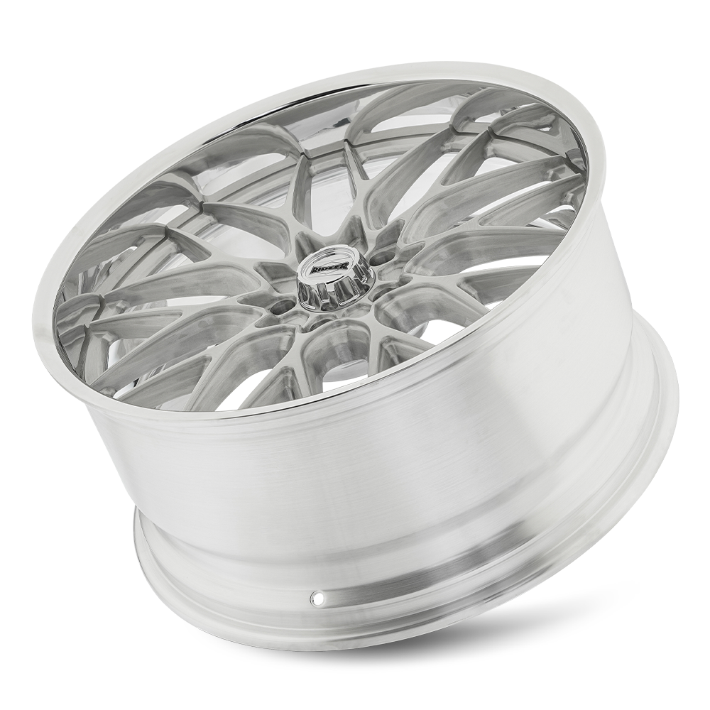 Ridler Type 681, 22X10.5, 5X127, ET10, CB83.82, Brushed With Polished Lip - 681-22173P