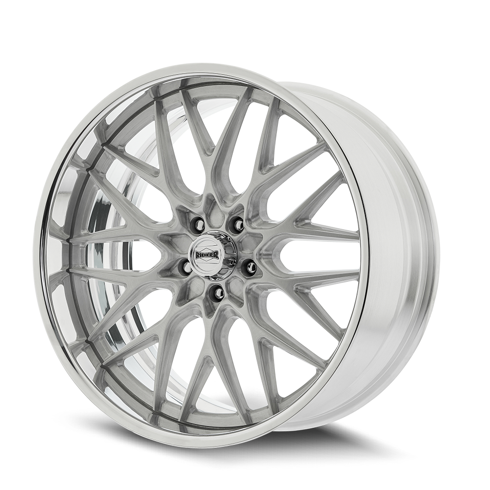 Ridler Type 681, 22X10.5, 5X127, ET10, CB83.82, Brushed With Polished Lip - 681-22173P
