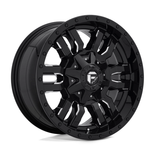 Fuel 1PC D595 SLEDGE, 18X9, 8X180, ET20, CB124.2, GLOSS BLACK MILLED