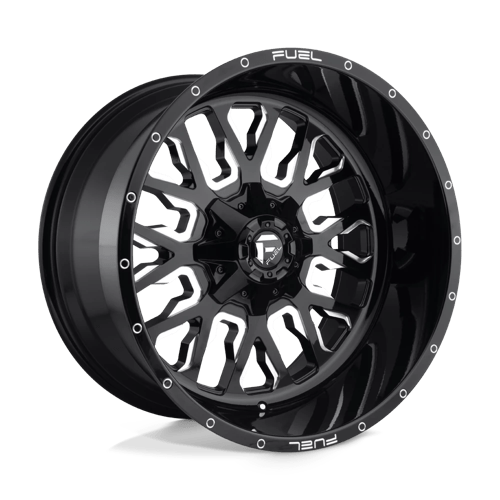 Fuel 1PC D611 STROKE, 17X9, 5X114.3/5X127, ET-12, CB78.1, GLOSS BLACK MILLED