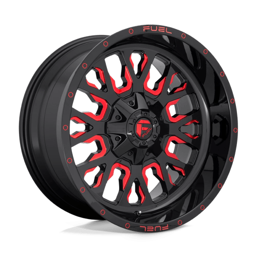 Fuel 1PC D612 STROKE, 17X9, 6X135/6X139.7, ET-12, CB106.1, GLOSS BLACK RED TINTED CLEAR