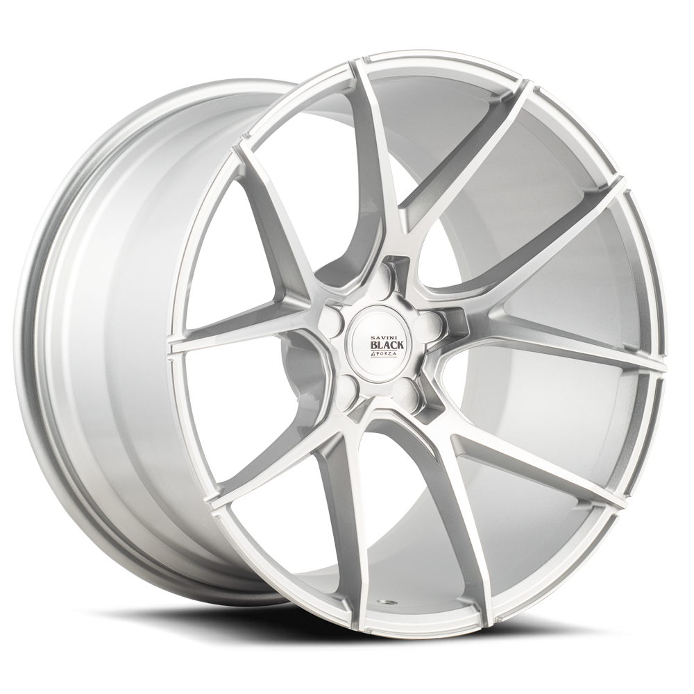 Savini BM14, 20x11, 5x108 to 5x132, ET15 to 30, CB57.1 to 84.1, Brushed Silver - BM14-20110000R1557