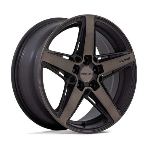 Niche 1PC M271 TERAMO, 18X8, 5X100, ET30, CB66.06, MATTE BLACK W DOUBLE DARK TINT
