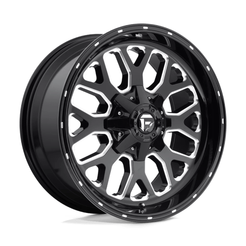 Fuel 1PC D588 TITAN, 20X10, 6X135/6X139.7, ET-18, CB106.1, GLOSS BLACK MILLED