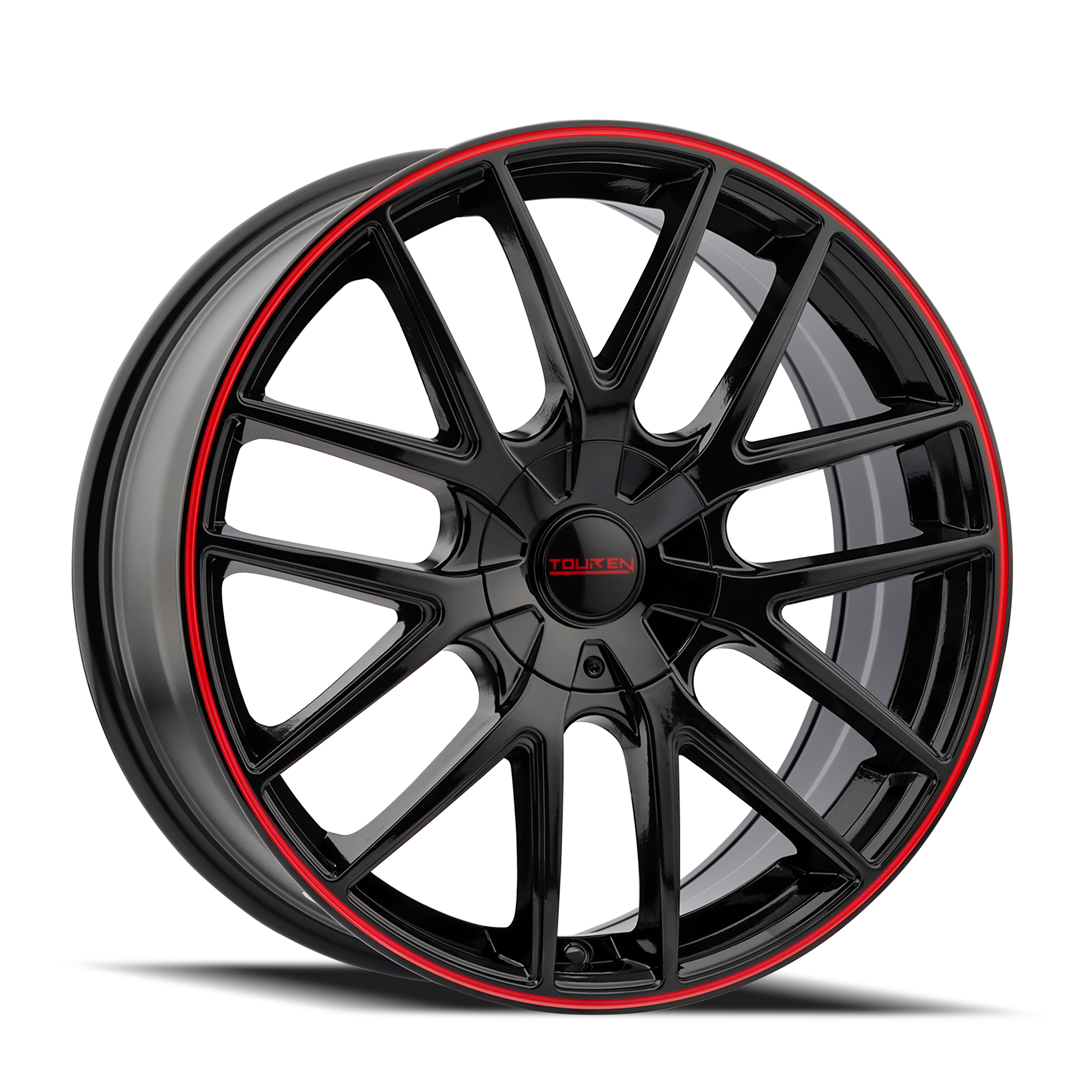 Touren TR60 3260, 16X7, 5X110/5X115, ET42, CB72.62, Black/Red Ring - 3260-6711BR
