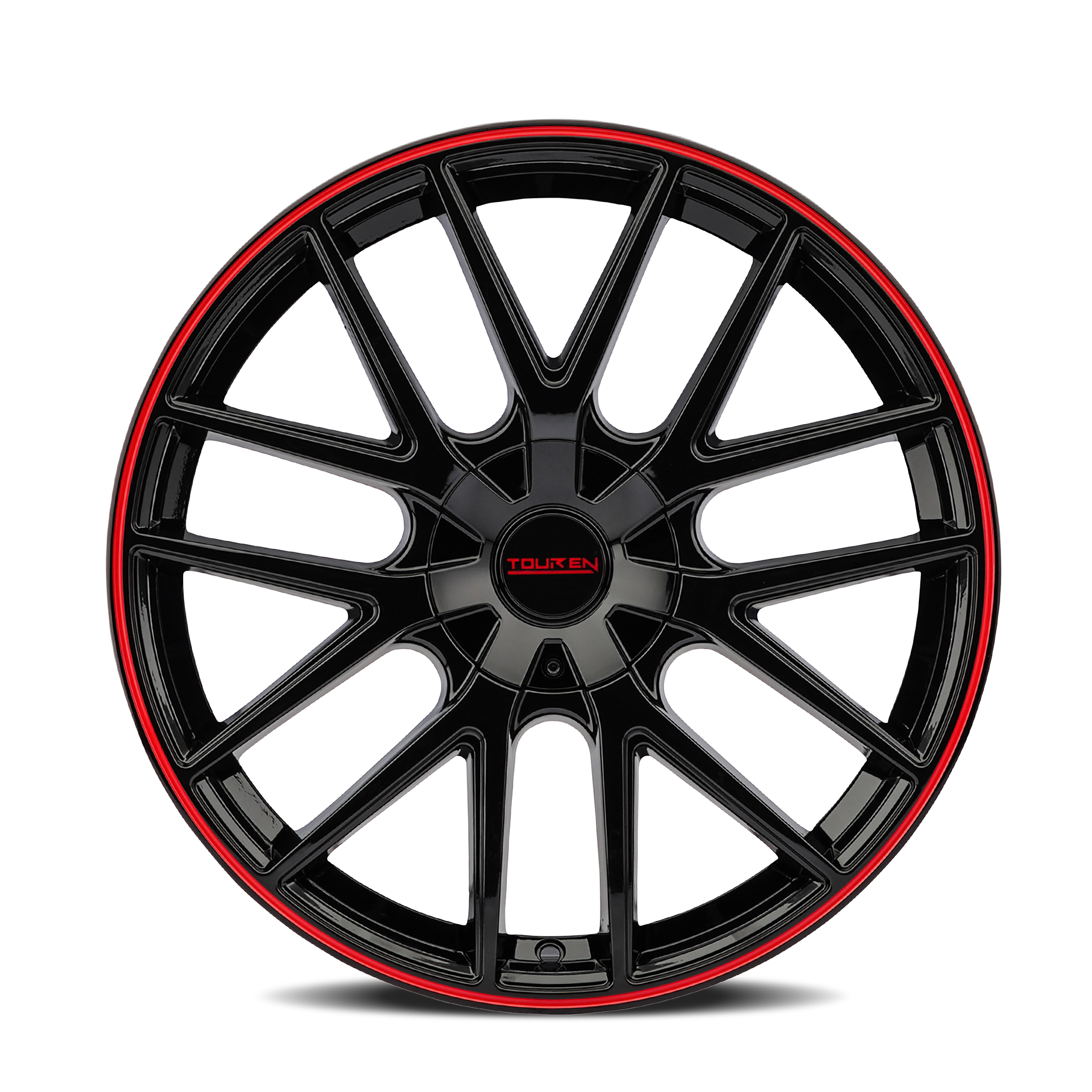 Touren TR60 3260, 17X7.5, 5x100/5x114.3, ET42, CB72.62, Black/Red Ring - 3260-7714BR