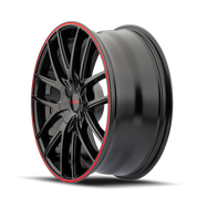 Touren TR60 3260, 18X8, 5X112/5X120, ET40, CB74.1, Black/Red Ring - 3260-8809BR