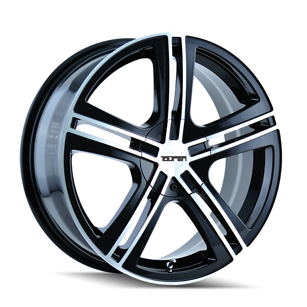 Touren TR62 3262, 16X7, 5x100/5x114.3, ET40, CB72.62, Black/Machined Face/Machined Lip - 3262-6703B