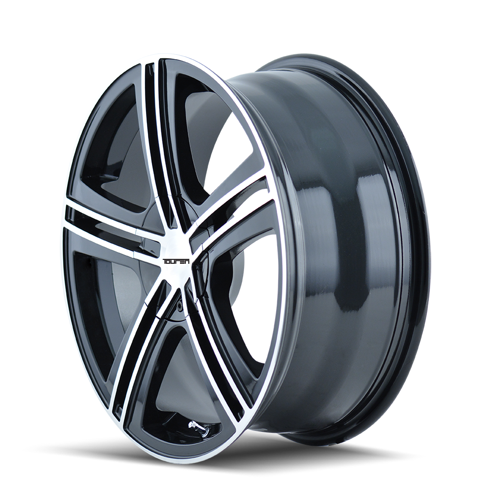 Touren TR62 3262, 17X7, 5x100/5x114.3, ET40, CB72.62, Black/Machined Face/Machined Lip - 3262-7703B