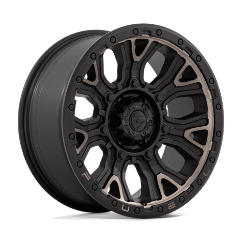 Fuel 1PC D824 TRACTION, 20X9, 6X139.7, ET1, CB106.1, MATTE BLACK W DOUBLE DARK TINT