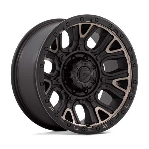 Fuel 1PC D824 TRACTION, 20X9, 8X165.1, ET1, CB125.1, MATTE BLACK W DOUBLE DARK TINT