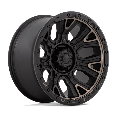 Fuel 1PC D824 TRACTION, 20X10, 6X139.7, ET-18, CB106.1, MATTE BLACK W DOUBLE DARK TINT