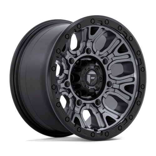 Fuel 1PC D825 TRACTION, 17X9, 6X139.7, ET1, CB106.1, MATTE GUNMETAL W/ BLACK RING