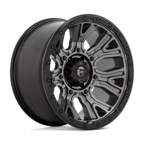 Fuel 1PC D825 TRACTION, 20X10, 6X139.7, ET-18, CB106.1, MATTE GUNMETAL W/ BLACK RING
