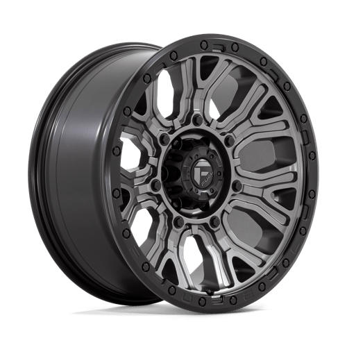 Fuel 1PC D825 TRACTION, 20X9, 6X135, ET1, CB87.1, MATTE GUNMETAL W/ BLACK RING