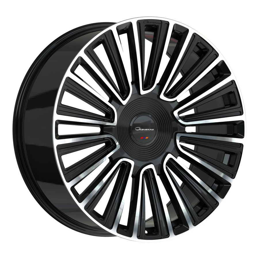 Giovanna Trento, 26x10, 5x100 to 5x132/6x114 to 6x139.7, ET10 to 45, CB72.56 to 110.1, Machined Black - 2610Z10GOTREMB