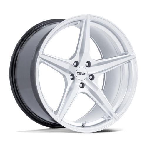 TSW TW007 ESPRIT, 18X8.5, 5X120, ET35, CB74.1, HYPER SILVER W/ MACHINED FACE