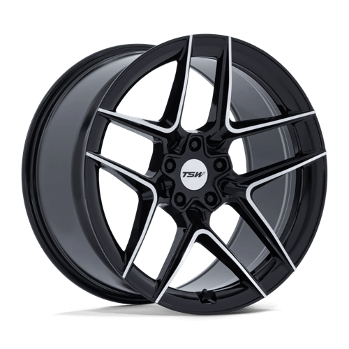 TSW TW008 SLIPSTREAM, 19X10.5, 5X114.3, ET25, CB72.56, GLOSS BLACK W/ MACHINED FACE
