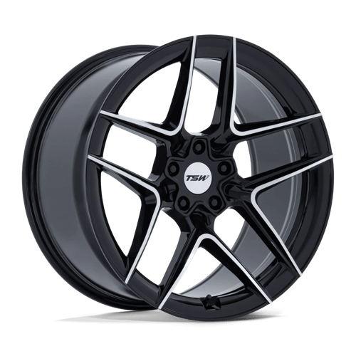 TSW TW008 SLIPSTREAM, 19X8.5, 5X114.3, ET35, CB72.56, GLOSS BLACK W/ MACHINED FACE