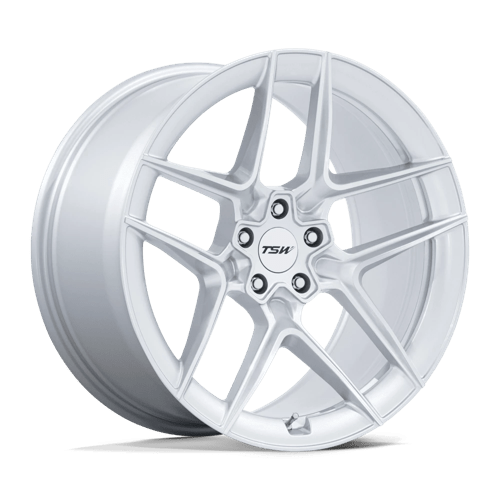 TSW TW008 SLIPSTREAM, 20X10.5, 5X120, ET38, CB74.1, GLOSS SILVER W/ MACHINED FACE