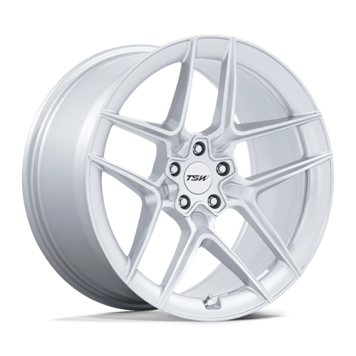 TSW TW008 SLIPSTREAM, 20X9, 5X120, ET27, CB74.1, GLOSS SILVER W/ MACHINED FACE