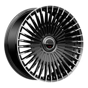 Giovanna Tulum, Deep Profile, 26x10, 6x139.7, ET15, CB84.1, Gloss Black With Machined Tips