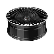 Giovanna Tulum, Deep Profile, 22x10.5, 5x112/5x114.3, ET40, CB73.1, Gloss Black With Machined Tips