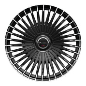 Giovanna Tulum, Deep Profile, 22x10.5, 5x112/5x114.3, ET40, CB73.1, Gloss Black With Machined Tips