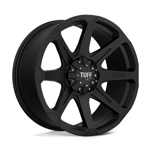Tuff T05, 22X10, 5X114.3/5X127, ET-20, CB78.1, FLAT BLACK W/ MACHINED FACE