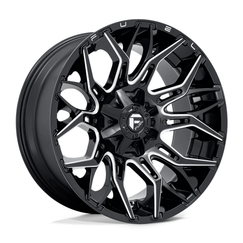 Fuel 1PC D769 TWITCH, 22X10, 8X180, ET-18, CB124.2, GLOSSY BLACK MILLED