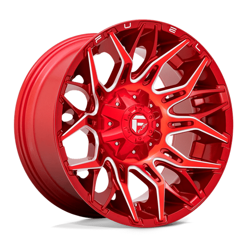 Fuel 1PC D771 TWITCH, 20X10, 5X114.3/5X127, ET-18, CB78.1, CANDY RED MILLED