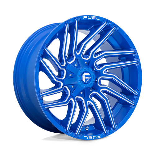 Fuel 1PC D774 TYPHOON, 22X10, 8X180, ET-18, CB124.2, ANODIZED BLUE MILLED D77422001847