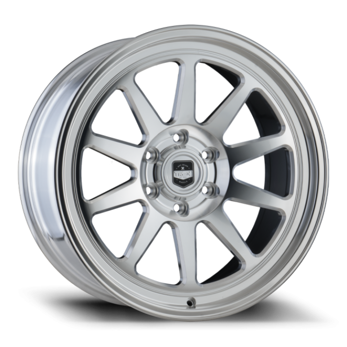 Trex T100, Flat Concave Profile, 17x8.5, 6x135, ET0, CB87.1, Machined Clear