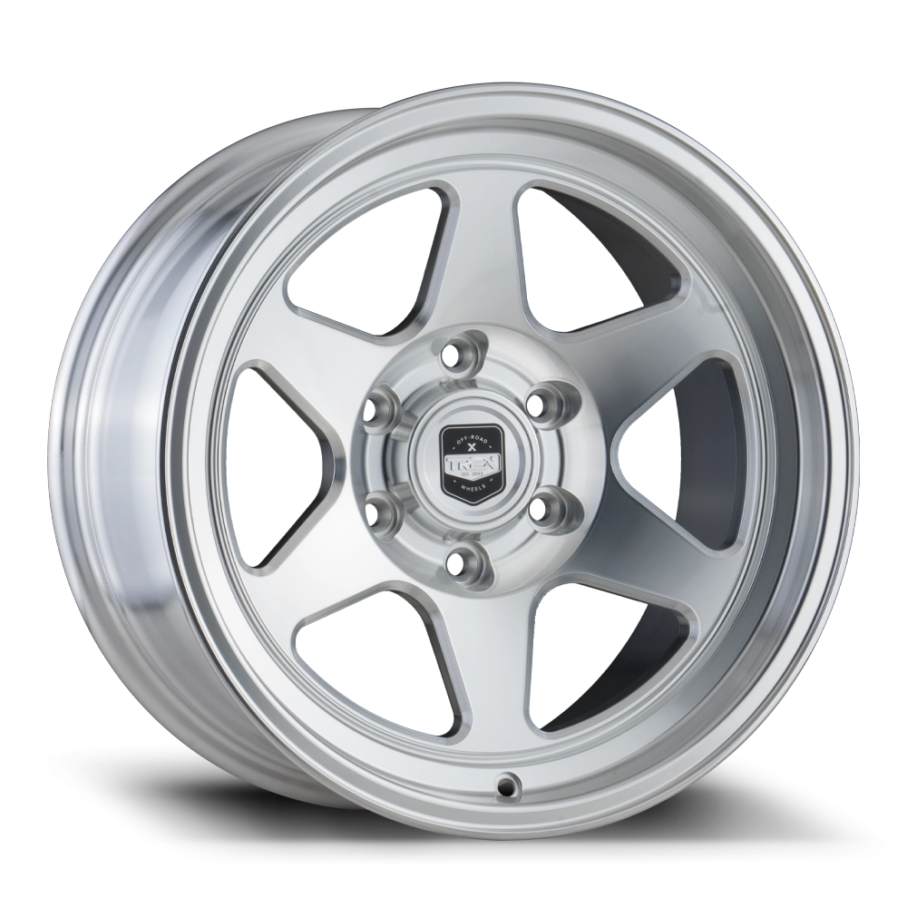 Trex T200, Flat Concave Profile, 17x8.5, 6x135, ET0, CB87.1, Machined Clear