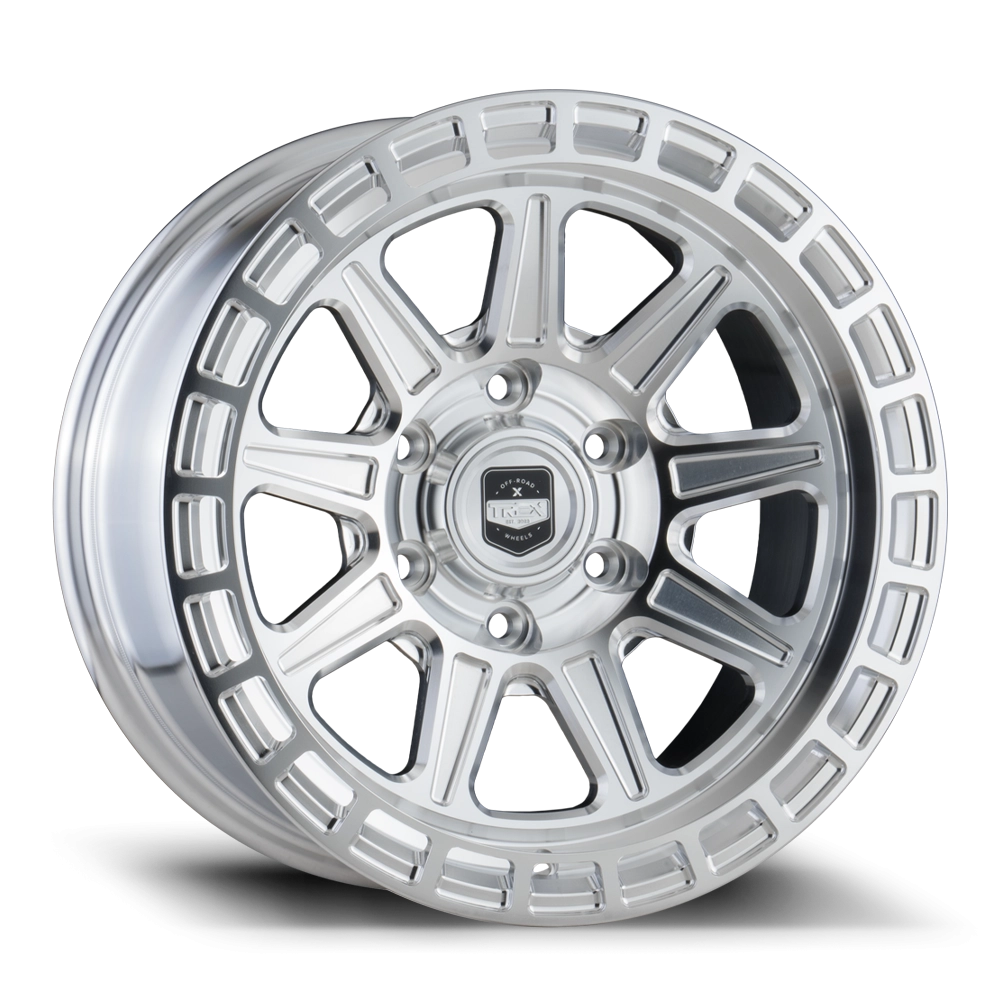 Trex T300, Flat Concave Profile, 17x8.5, 6x139.7, ET0, CB78.1 to 106.1, Machined Clear