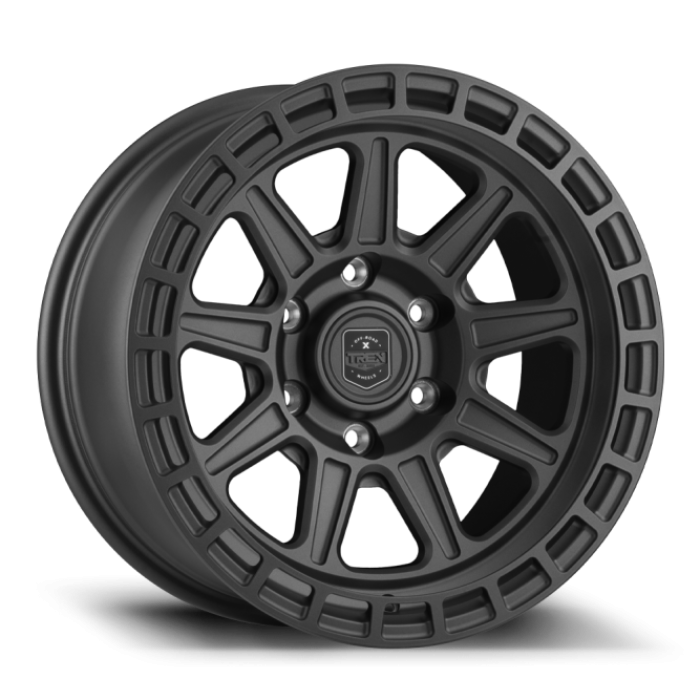 Trex T300, Flat Concave Profile, 17x8.5, 6x139.7, ET0, CB78.1 to 106.1, Matte Gunmetal