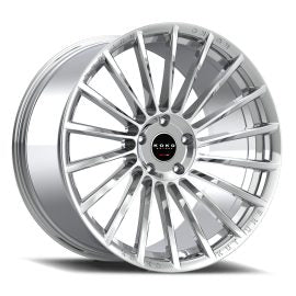 Koko Kuture URFA FF, Deep Profile, 24x10, 5x112, ET20, CB66.56, Gloss Silver