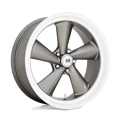 US Mag 1PC U137 TS, 22X10.5, 5X127, ET0, CB78.1, ANTHRACITE W/ DIAMOND CUT LIP