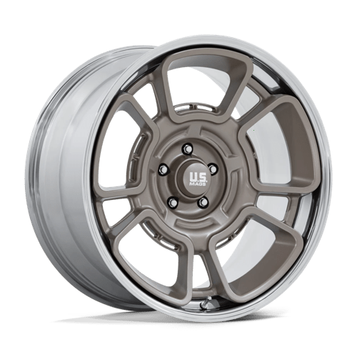 US Mag 1PC UC147 FLAGSTAFF, 20X8.5, 5X127, ET1, CB78.1, PEWTER W/ CHROME LIP