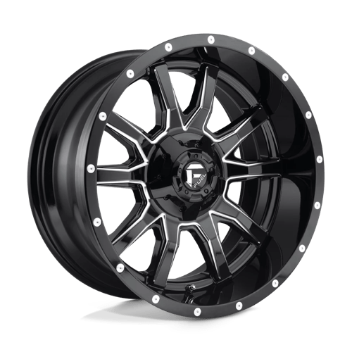 Fuel 1PC D627 VANDAL, 20X9, 6X135/6X139.7, ET19, CB106.1, GLOSS BLACK MILLED