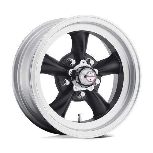 American Racing Vintage VN105 TORQ THRUST D, 14X6, 5X120.65, ET-2, CB83.06, SATIN  BLACK W/ MACHINED LIP