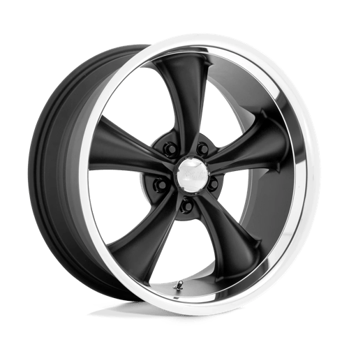 American Racing Vintage VN338 BOSS TT, 18X9.5, 5X114.3, ET-4, CB72.56, TEXTURED BLACK DIAMOND CUT LIP