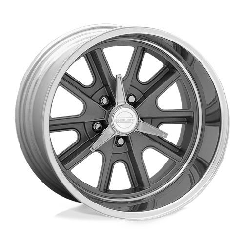 American Racing Vintage VN427 SHELBY COBRA, 17X8, 5X120.65, ET-6, CB72.56, TWO-PC MAG GRAY POLISH BARREL